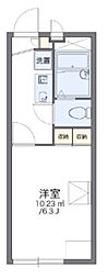 レオパレスメルベーユ参番館 1Kの間取図画像
