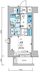 リヴシティ横濱七島町 1Kの間取図画像
