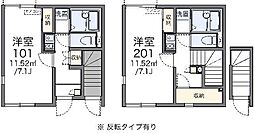 LEONEXTティアレ 1Kの間取図画像