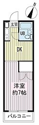 メゾンリヴェール 1DKの間取図画像