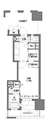 アクタス博多5タワー 1Kの間取図画像