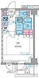 ジェノヴィア四谷三丁目グリーンヴェール 1Kの間取図画像