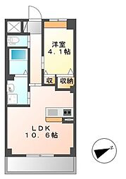 サクラス 2階1LDKの間取り