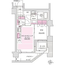 ディームス東陽町 1LDKの間取図画像