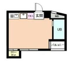 八王子南口センタービル 4階1Kの間取り