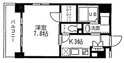 メゾン・デン・ウエスト 4階1Kの間取り