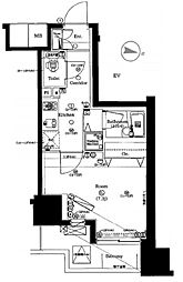 ＲＡＳＩＳ大山山手通り 11階1Kの間取り