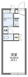 レオパレスグランドゥール 2階1Kの間取り