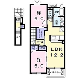 さくら 2LDKの間取図画像