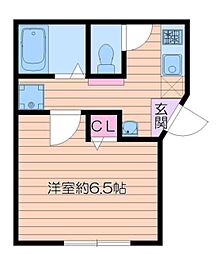 グランクオール北千住 1階1Kの間取り