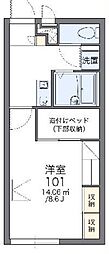 レオパレスFUTURE30 1Kの間取図画像