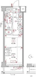 クレイシアIDZ幡ヶ谷 2Kの間取図画像