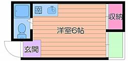 ミキモトビル ワンルームの間取図画像