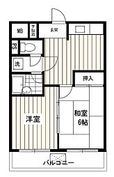 第五芙蓉ハイツ 2DKの間取図画像