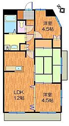 サザン稲城 3LDKの間取図画像