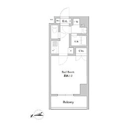 パストラル田端 3階1Kの間取り