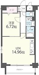 アファン大山 1LDKの間取図画像