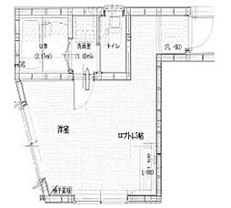 メゾン バディス馬込 2階ワンルームの間取り