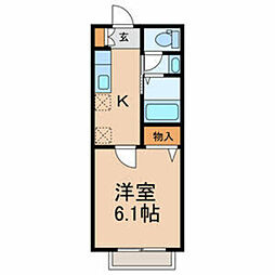プリマヴェーラ 1Kの間取図画像