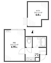 メゾン・ソレイユ壱番館 1Kの間取図画像