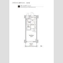 プラウドフラット森下ウエスト 5階1Kの間取り