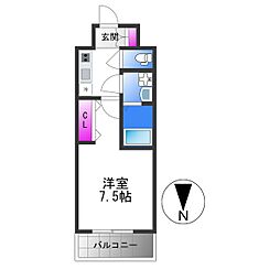 大阪市阿倍野区天王寺町北2丁目マンション 1Kの間取図画像