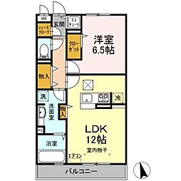プレジャー 1LDKの間取図画像