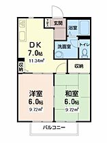 イーストヒルズ 203 ｜ 福島県郡山市大槻町字堀切西2-25（賃貸アパート2DK・2階・41.30㎡） その2