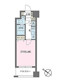 KDXレジデンス森下千歳 10階1Kの間取り