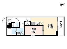 メゾン・アルテミス尼崎 1LDKの間取図画像