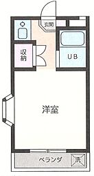 第3マンションオリト 3階1Kの間取り