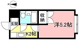 ヘリオス378谷保 1Kの間取図画像