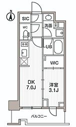 シーズンフラッツ両国サウス 9階1DKの間取り