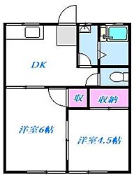 ロイヤルレジデンス 2Kの間取図画像