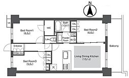 コンフォリア成増グリーンサイド 3LDKの間取図画像