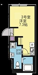 Maison Sora 1Kの間取図画像