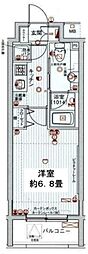 ParkWell東大前 1Kの間取図画像