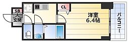 プレサンス新大阪ジェイズ 1Kの間取図画像