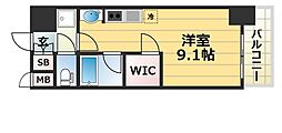 アスヴェル神戸駅前 ワンルームの間取図画像