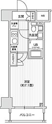 レジディア笹塚2 1Kの間取図画像