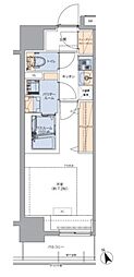トラディティオ門前仲町 1Kの間取図画像