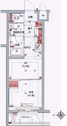 ハーモニーレジデンス川崎中丸子シティフロント 1DKの間取図画像