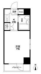 ダイヤモンドレジデンス 1Kの間取図画像
