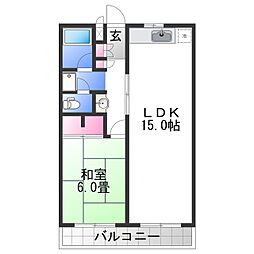 南海泉北線 和泉中央駅 徒歩21分の賃貸マンション 4階1LDKの間取り