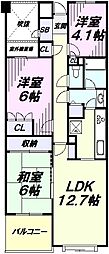 東村山北パーク・ホームズ 3LDKの間取図画像