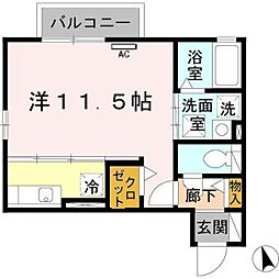 JR東海道・山陽本線 尼崎駅 徒歩12分の賃貸アパート 2階ワンルームの間取り