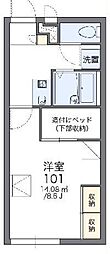 レオパレスサクシード 1Kの間取図画像