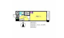 サクラメントハウス 1Kの間取図画像