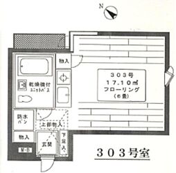 アイル五反田 ワンルームの間取図画像