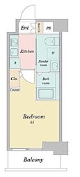 RJRリクロス高砂 1Kの間取図画像